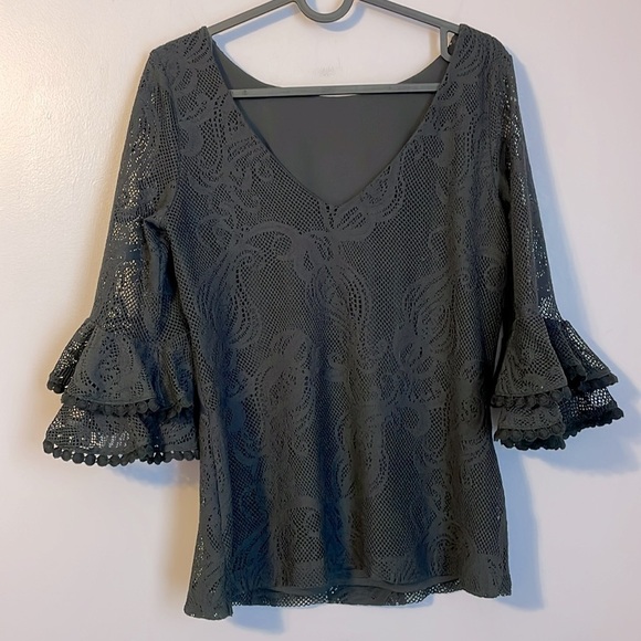 Lilly Pulitzer LIANA TOP IN COCONUT JELLYFISH CRITTER CROCHET Black size XS - Picture 10 of 16